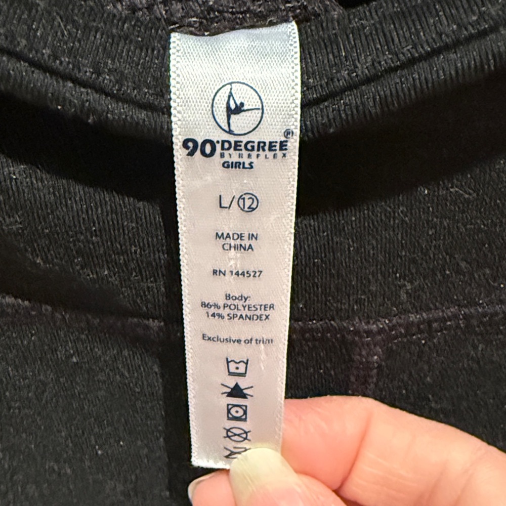 90 Degree By Reflex Kids Black Leggings - Picture 5 of 5